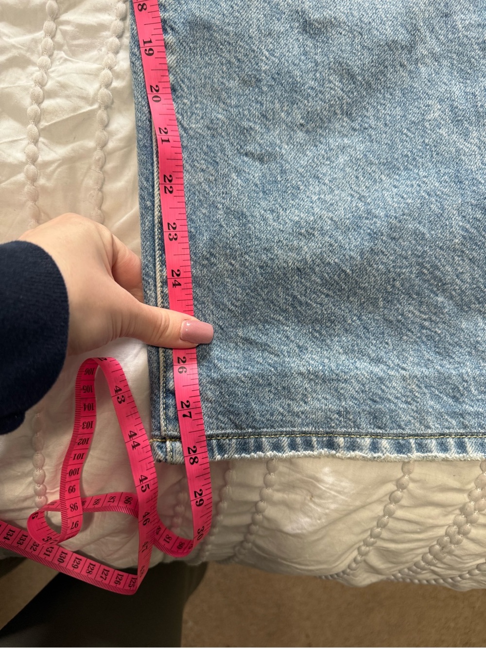 Pilcro Distressed Wide Leg Jeans Light Wash High Rise Relaxed Denim size 28 - Picture 6 of 7